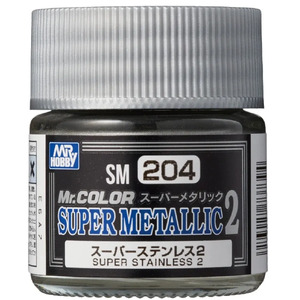 Mr Hobby SM204 Mr Super Metallic Stainless Steel Paint 10ml