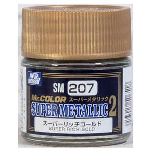 Mr Hobby SM207 Mr Super Metallic Super Rich Gold Paint10ml