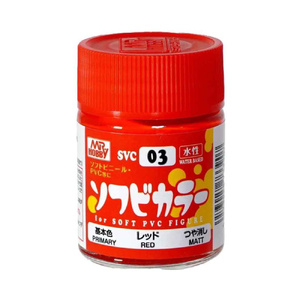Mr Hobby SVC03 Soft Vinyl Color Matt Red Water-Based Paint 18mL