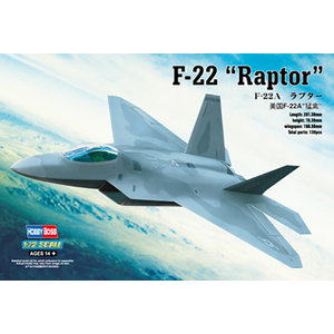 HobbyBoss 80210 F-22A Raptor 1:72 Scale Model