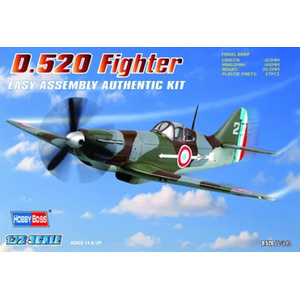 HobbyBoss 80237 French D.520 Fighter Easy Assembly 1/72 Scale Plastic Model Kit