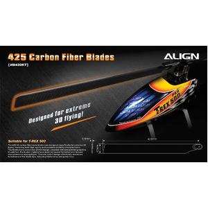 HD420K  425 Carbon Fiber Blades-Black