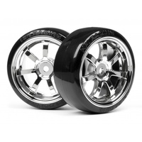 HPI 4739 T-Drift Tyre 26mm Rays 57S-PRO Wheel Chrome
