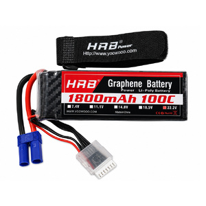 HRB 22.2V 6S 1800mAh 100C Soft Case LiPo Battery with EC5 Connector