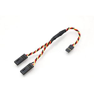 Hitec 6" Heavy-Gauge Twisted Wire Y Lead Harness  54703S