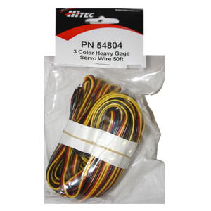 Hitec 3 Colour Heavy Gage Servo Wire 50FT (15.24m)