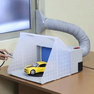 Airbrush Spray Booth - LED Lights and Includes Exhaust Kit