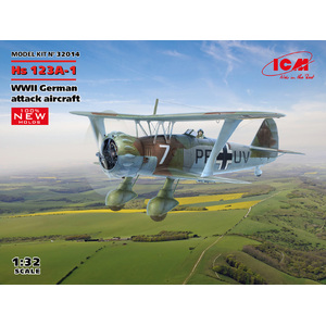 ICM 32014 Hs 123A-1 WWII German Attack Aircraft 1/32 Scale Plastic Model Kit