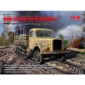 ICM 35453 German Semi-Tracked Truck KHD S3000/SS M Maultier, WWII 1/35  35453
