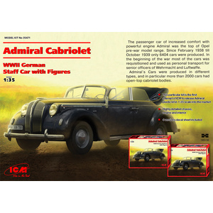 ICM 35471 Admiral Cabriolet, WWII German Staff Car 1/35 35471