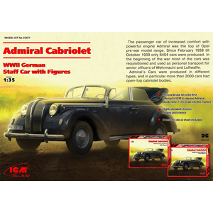 ICM 35471 Admiral Cabriolet, WWII German Staff Car 1/35 #35471