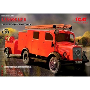 ICM 35527 L1500S LF 8 German Light Fire Truck Scale Plastic Model Kit 1/35