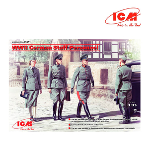 ICM 35611 German Staff Personnel WWII 1/35 Scale Model Figures
