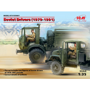 ICM 35641 Soviet Truck Drivers, 2 figures limited plastic model kit 1/35 Scale #35641