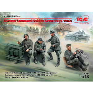 ICM 35644 German Command Vehicle Crew (1939-1942) WWII 1/35 Scale  35644