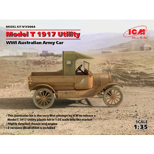 ICM 35664 Model T 1917 І Utility WWI Australia Army Car 1/35 #35664