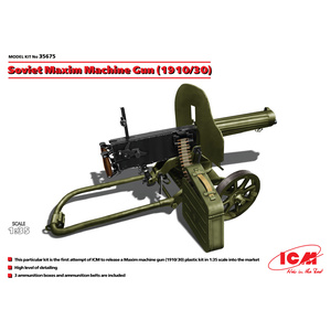 ICM 35675 Soviet Maxim Machine Gun (1910 - 1930), 1/35 Scale #35675