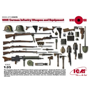 ICM 35678 German Infantry Weapon and Equipment, WWI, 1/35 Scale #35678