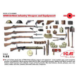 ICM 35683 WWI British Infantry Weapon And Equipment Plastic Model Kit 1/35