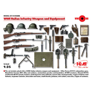 ICM 35686 Italian Infantry Weapon and Equipment, WWI, 1/35 Scale  35686