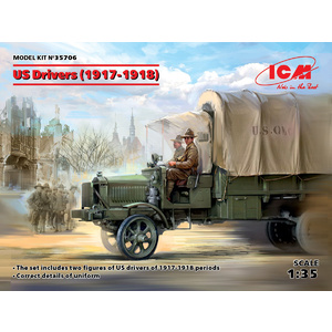 ICM 35706 US Drivers (1917-1918), 2 figures, 1/35 Scale #35706