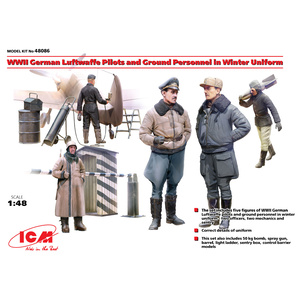 ICM 48086 German Luftwaffe pilots, ground personnel Winter Uniform WWII, 1/48 Scale  48086