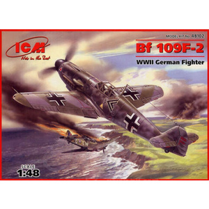 ICM 48102 Messerschmitt Bf-109F-2 WWII German Fighter Plastic Model Kit 1/48