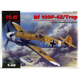 ICM 48105 - BF 109F-4Z/TROP WWII German Fighter Plastic Model Kit 1/48