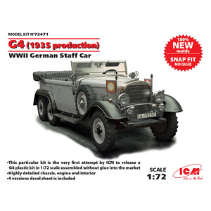 ICM 72471 G4 (1935 Production) WWII German Staff Car, 1/72  72471