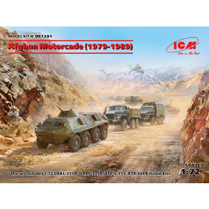 ICM DS7201 Afghan Motorcade (1979-1989) 1/72 URAL-375D, -375A, ATZ-5-375, BTR-60PB #DS7201