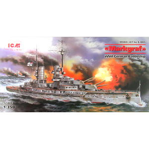ICM S005 Markgraf German battleship WWI, 503mm, 1/350 Scale S.005