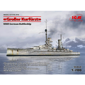 ICM S015 "Grosser Kurfurst", WWI German battleship, 250 mm, 1/700 Scale #S.015