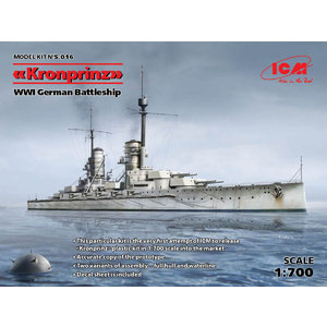 ICM S016 Kronprinz, WWI German Battleship, 250mm, 1/700 Scale S.016