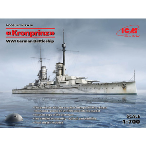 ICM S016 Kronprinz, WWI German Battleship, 250mm, 1/700 Scale #S.016