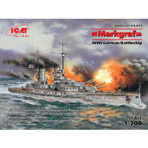 ICM S017 "Markgraf" WWI German battleship, 250 mm, 1/700 Scale #S.017