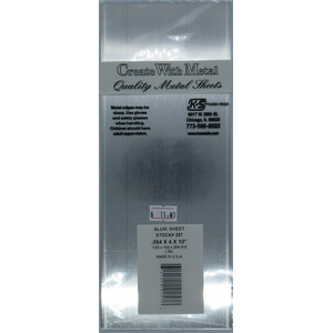 KS257 Aluminum Flat Sheet: 0.064" Thick x 4" Width x 10" Long (1pc)
