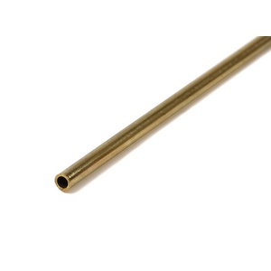 KS3921 Round Brass Tube: 3mm OD x 0.45mm Wall x 1 Meter Long (1pc)