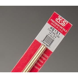 KS8131 Round Brass Tube: 1/4" OD x 0.014" Wall x 12" Long (1pc)