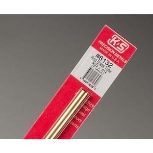 KS8132 Round Brass Tube: 9/32" OD x 0.014" Wall x 12" Long (1pc)