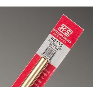 KS8135 Round Brass Tube: 3/8" OD x 0.014" Wall x 12" Long (1pc)