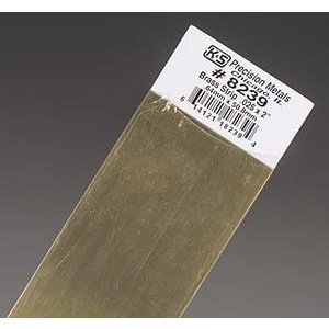 KS8239 Brass Strip: 0.025" Thick x 2" Wide x 12" Long (1pc)