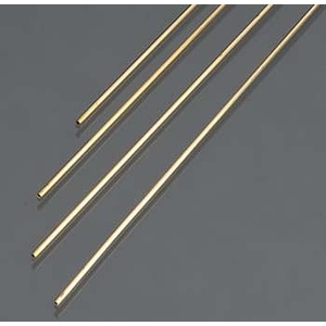 KS9830 Round Brass Tube: 1mm OD x 0.225mm Wall x 300mm Long (4pcs)