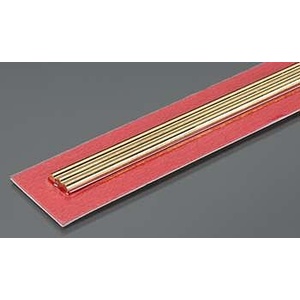 KS9865 Round Brass Rod: 3mm OD x 300mm Long (3pcs)