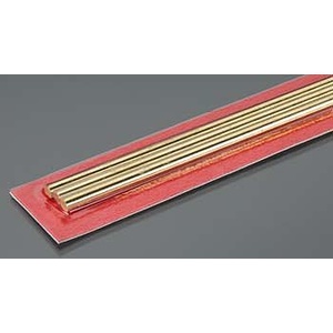 KS9867 Round Brass Rod: 4mm OD x 300mm Long (3pcs)