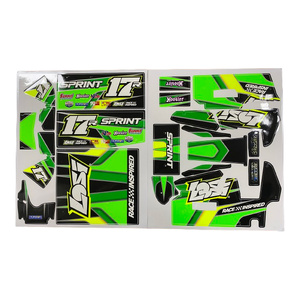 Losi 2851 Graphic Set, Green Only: 22S Sprint Car