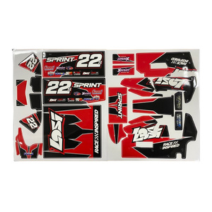 Losi 2851 Graphic Set, Red Only: 22S Sprint Car