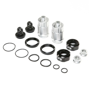 Losi LOS253026 Shock Body Set, Silver w/ Fox Caps, 2pcs: DBXL-E/DBXL 2.0