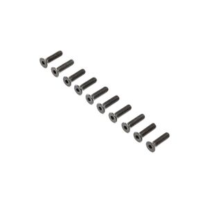 Flat Head Screws, Steel, Black Oxide, M4 x 16mm Qty 10