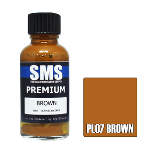 SMS PL07 Premium Acrylic Lacquer Brown Paint 30ml