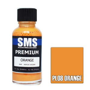 SMS PL08 Premium Acrylic Lacquer Orange Paint 30ml